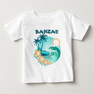 Banzai Surfing Baby T-shirt