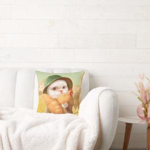 Bao Bao: Süße Bauernkatze und Hühnerernte Kissen