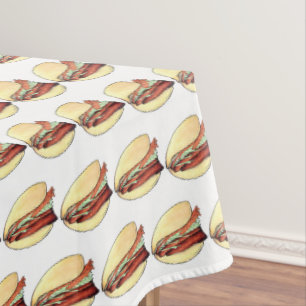 Bao Buns Porkbelly Lotus Bun Chinese Food Print Tischdecke