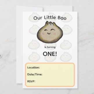 Bao-Dumpling-Geburtstagseinladung Einladung