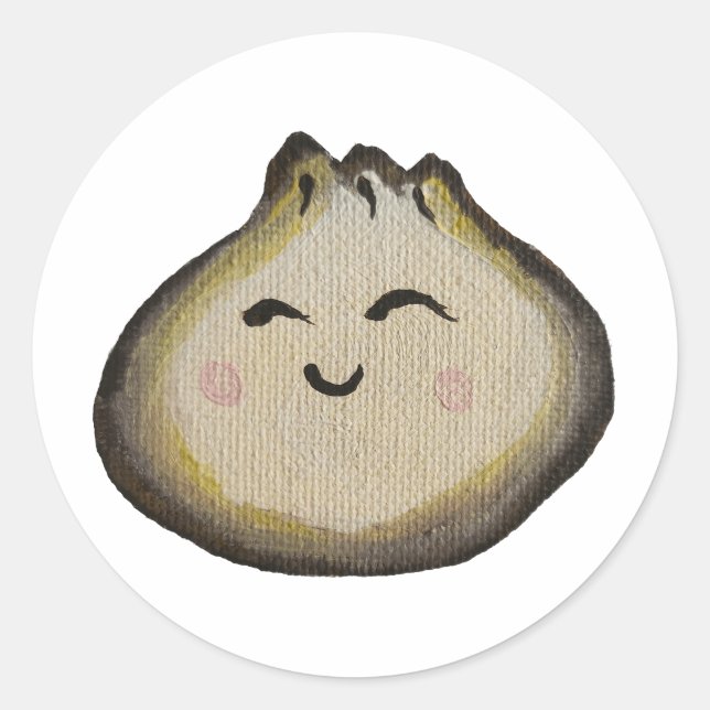 Bao-Dumpling  Runder Aufkleber (Vorderseite)