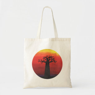 Baobab-Sonnenuntergang Tragetasche