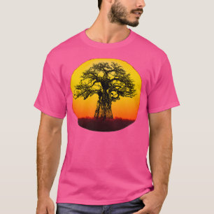 Baobab Tree at Sunset for Africa Fans T-Shirt