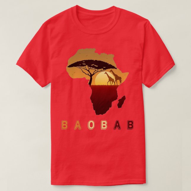 Baobab treesunsets baobab tree Africa baobab tree T-Shirt (Design vorne)