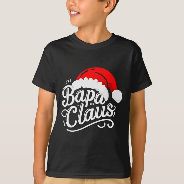 Bapa Claus Weihnachten Santas Schlafanzug Familie  T-Shirt (Vorderseite)