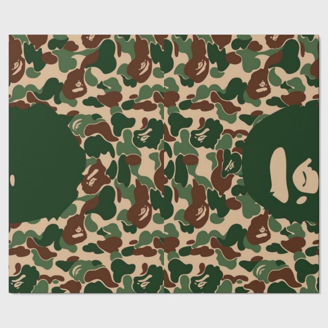 bape Camo monkey hypebeast Geschenkpapier (Saum)