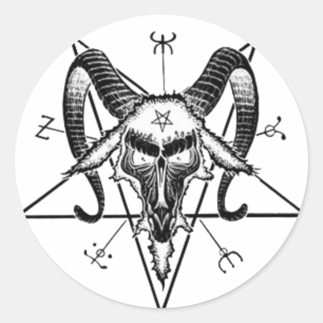 Baphomet-Aufkleber Runder Aufkleber (Vorderseite)