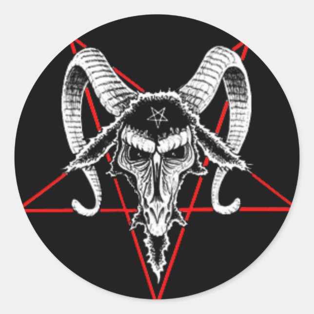 Baphomet-Aufkleber Runder Aufkleber (Vorderseite)