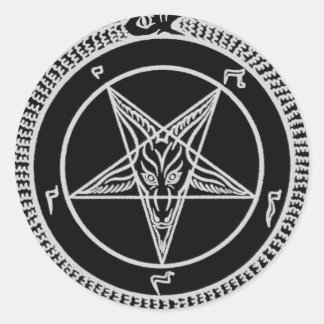 Baphomet-Aufkleber Runder Aufkleber