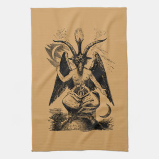 Baphomet - black print küchentuch