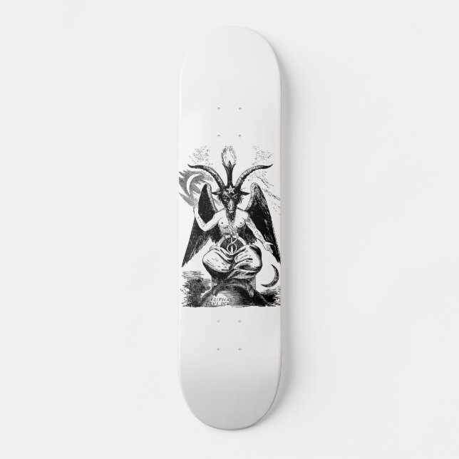 Baphomet - black print skateboard (Vorderseite)