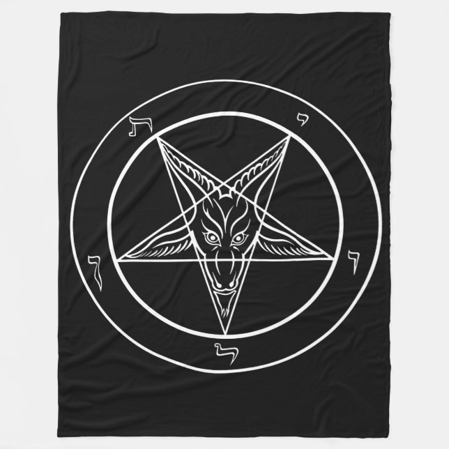 Baphomet ENORMES 60"" Tapisserie x80/Decke Fleecedecke (Vorderseite)