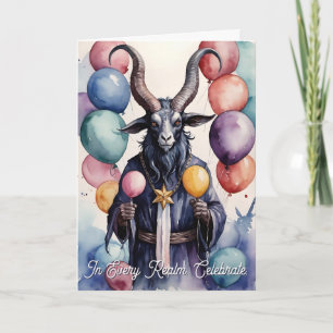 Baphomet Geburtstagsballons & Geschenke Gothic Karte