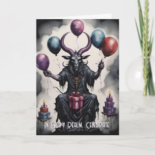 Baphomet Geburtstagsballons & Geschenke Gothic Karte