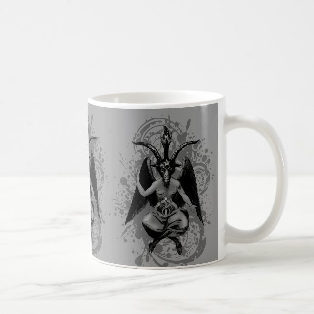 Baphomet: gehörnter Gott der Hexen und der Tasse (Rechts)