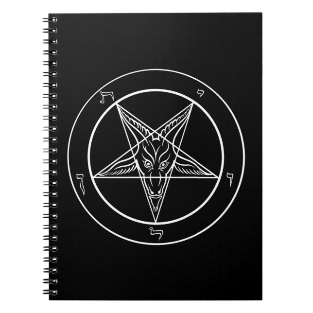 Baphomet gewundenes Notizbuch Notizblock (Vorderseite)