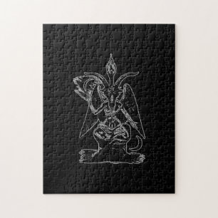 Baphomet Goat Satan Black Magic Lucifer Occult Puzzle