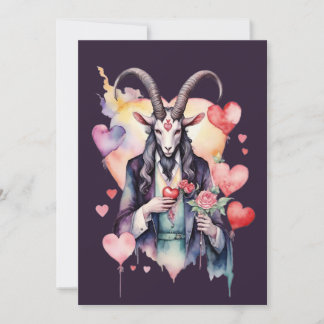 Baphomet Gothic Valentine's Day Love Feiertagskarte