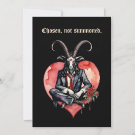 Baphomet Gothic Valentinstag Auserwählt Feiertagskarte