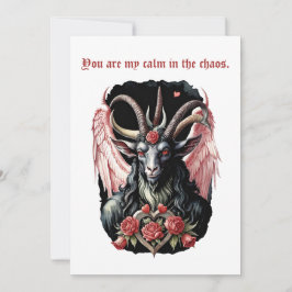 Baphomet Gothic Valentinstag Gitarren Chaos Feiertagskarte