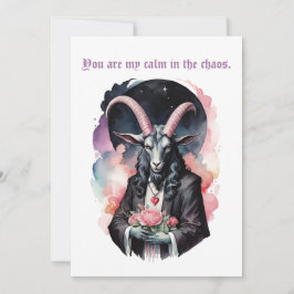 Baphomet Gothic Valentinstag Gitarren Chaos Feiertagskarte