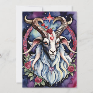 Baphomet Gothic Valentinstag Jeder Bereich Feiertagskarte
