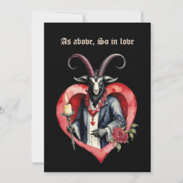 Baphomet Gothic Valentinstag So wie oben Feiertagskarte