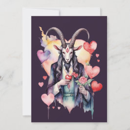 Baphomet gothischer Valentinstag Liebe Feiertagskarte