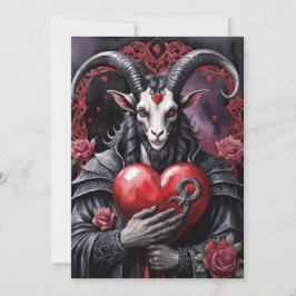 Baphomet gothischer Valentinstag Liebe Feiertagskarte