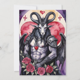 Baphomet gothischer Valentinstag Liebe Feiertagskarte
