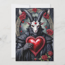Baphomet gothischer Valentinstag Liebe Feiertagskarte