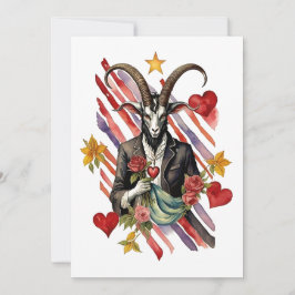 Baphomet gothischer Valentinstag Liebe Feiertagskarte