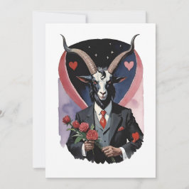 Baphomet gothischer Valentinstag Liebe Feiertagskarte