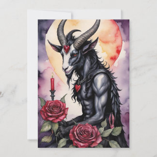 Baphomet gothisches Valentinstags-Liebesdesign Feiertagskarte