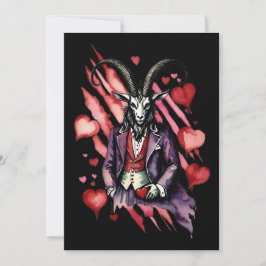 Baphomet gothisches Valentinstags-Liebesdesign Feiertagskarte