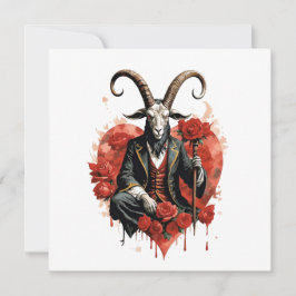 Baphomet gothisches Valentinstags-Liebesdesign Feiertagskarte