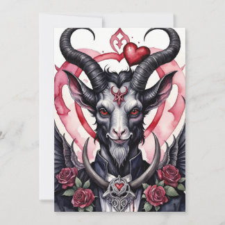 Baphomet gothisches Valentinstags-Liebesmotiv Feiertagskarte