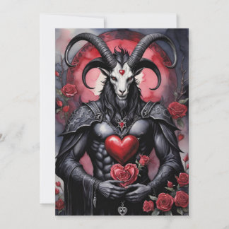 Baphomet gothisches Valentinstags-Liebesmotiv Feiertagskarte