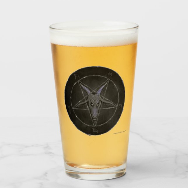 Baphomet (Graustein) Glas (Vorne (Gefüllt))