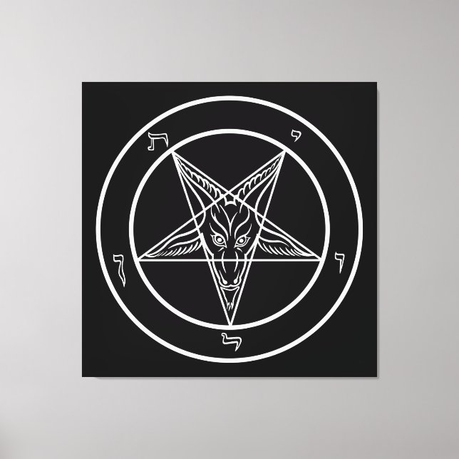 Baphomet HUGE 40"x40" Art on Stretched Canvass Leinwanddruck (Vorderseite)