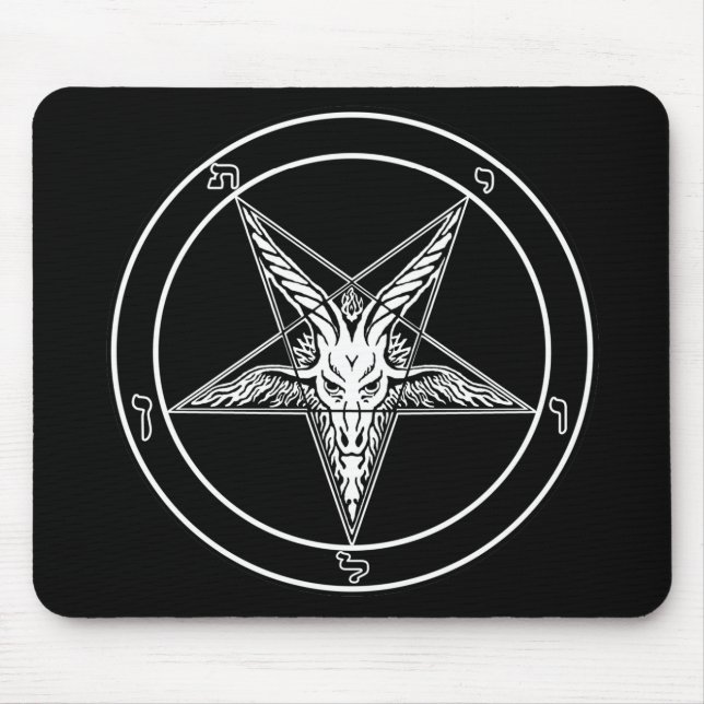 Baphomet im altem Stil Mausunterlage Mousepad (Vorne)