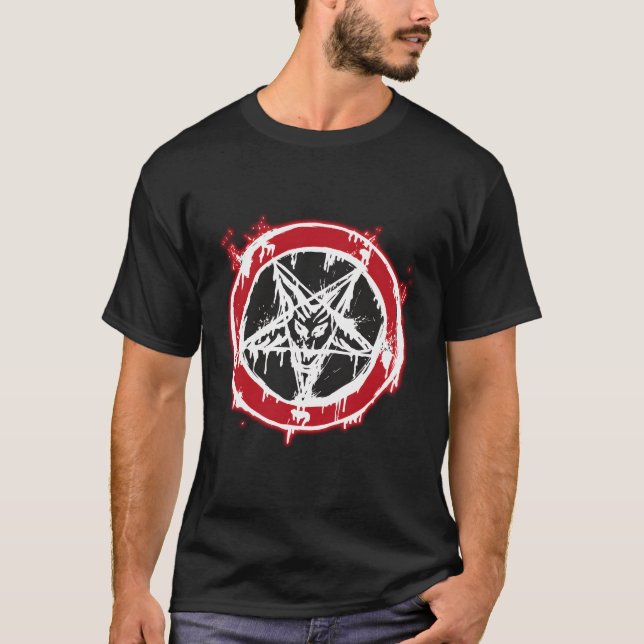 Baphomet Inverted Pentagram T-Shirt (Vorderseite)