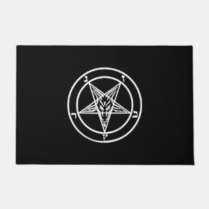 Baphomet-Invertierte Pentagramm-Ziege-Satan-Logo Fußmatte