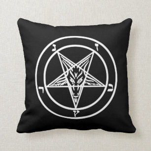 Baphomet-Invertierte Pentagramm-Ziege-Satan-Logo Kissen