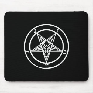 Baphomet-Invertierte Pentagramm-Ziege-Satan-Logo Mousepad