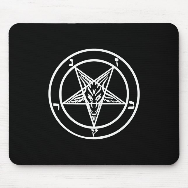 Baphomet Invertierte Pentagramm Ziegenziege Satani Mousepad (Vorne)