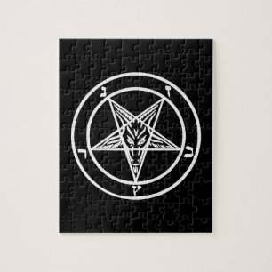 Baphomet Invertierte Pentagramm Ziegenziege Satani Puzzle