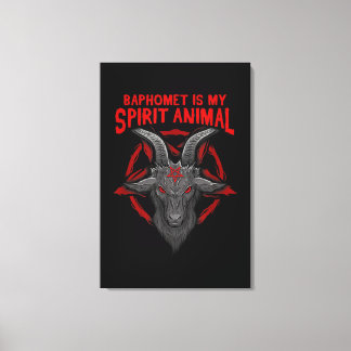 Baphomet ist meine Geistin-I-Satanic-Okkultistin Leinwanddruck