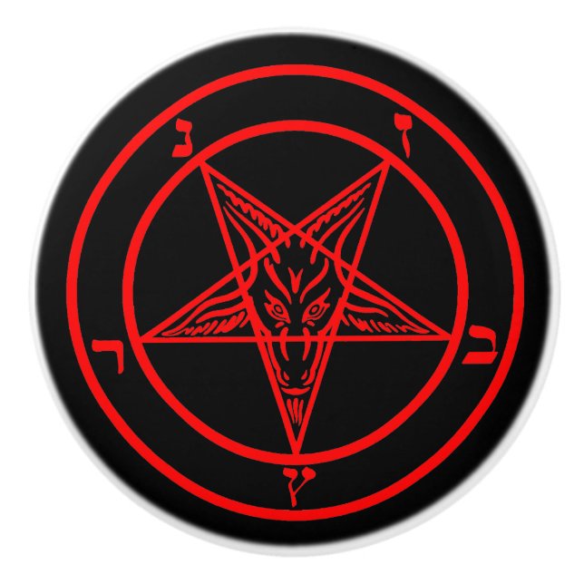 Baphomet Keramikknauf (Vorderseite)