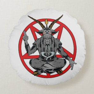 Baphomet König der Hölle Rundes Kissen